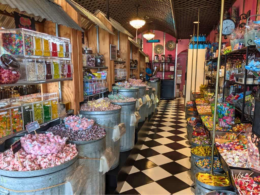 Rows of candy at Sugar Coast Candies in Hilo