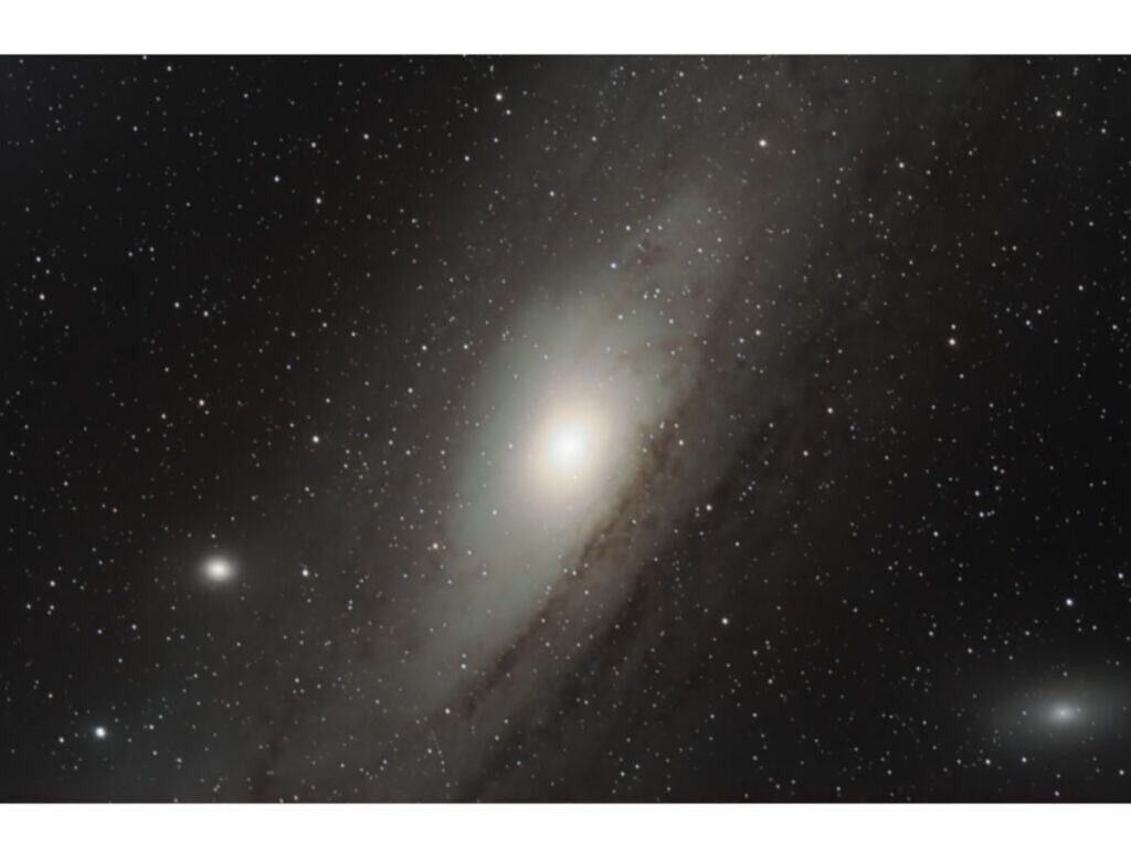 canis major dwarf galaxy, a bright light with halo around it. picture taken with telescope