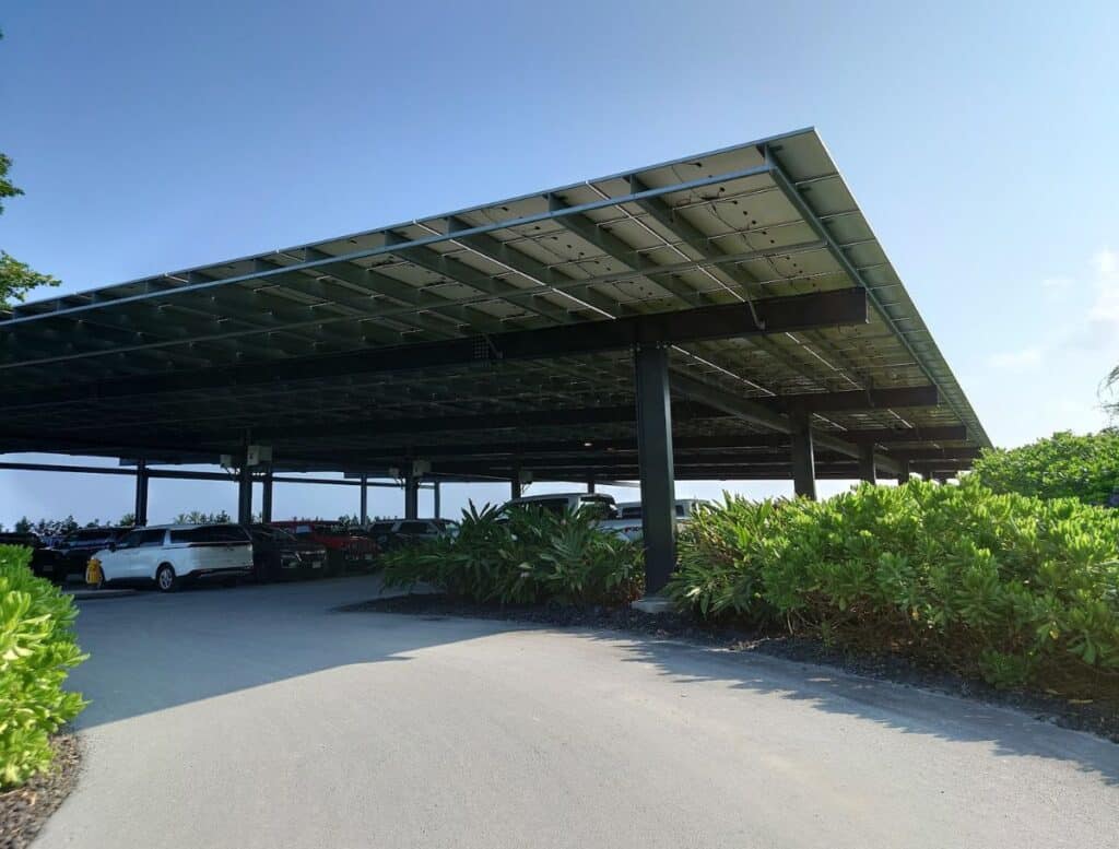 Covered Guest Parking Under Solar Panels